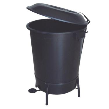 Imagem de Lixeira Plástica em Suporte de Ferro com Pedal 50 Litros