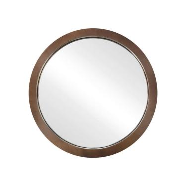 Imagem de Espelho Emoldurado Sandy Freijó 45cm Redondo
