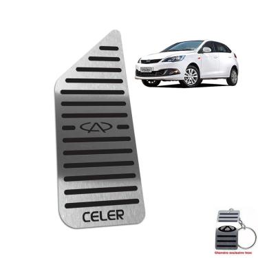 Imagem de Descanso De Pé Em Aço Inox Chery Celer 2013 A 2018 Preto