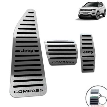 Imagem de Pedaleiras + Descanso Jeep Compass 2017/2020 Preto