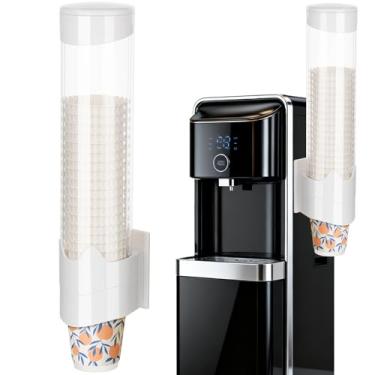 Imagem de MYITYARD Dispensador de copo, suporte de copo tipo puxador, suporte de parede, dispensador de copo para refrigerador de água, serve para copos descartáveis de papel e plástico de 198 g - 340 g para