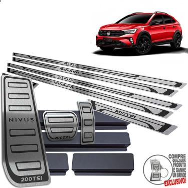 Imagem de Pedaleira Soleira Descanso Preto Volkswagen Nivus Trendline