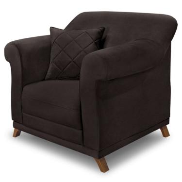 Imagem de Poltrona Decorativa Retro Polo Com Almofada Suede 1102 Ezz
