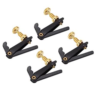 Imagem de Mingzhe Ajustador de Cordas de Metal Dos Sintonizadores de Violino para 3/4 4/4 Black Shell Amateurs Band Players