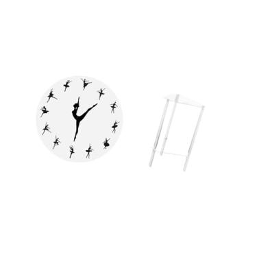 Imagem de Fenteer Relógio de Parede Bailarina, Balé, Dançarina, Silencioso, Relógio Decorativo para Cozinha, Escritório, Casa, Acrílico Transparente, Mesa Lateral,