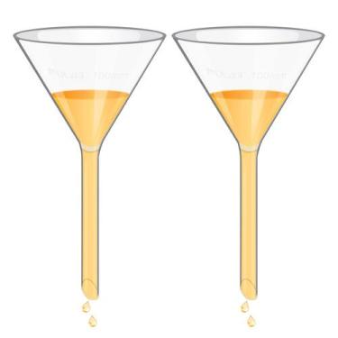 Imagem de Funil de vidro ULAB Scientific 100 mm com haste curta de 13 mm de diâm