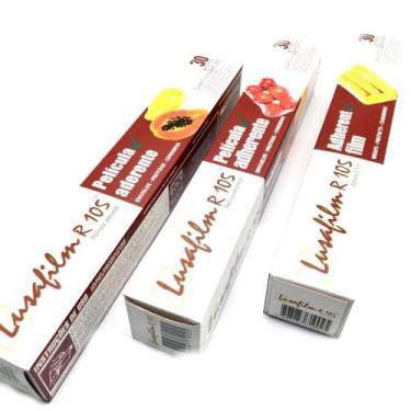 Imagem de Kit 3 Papel Plástico Filme Pvc Embalagem 28X30M Lusafilm