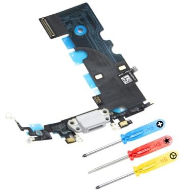Imagem de Conector de base MMOBIEL compatível com iPhone 8 Series 4,7 polegadas ( ) Porta de carregamento Flex incl. Chave de fenda 3X, Branco