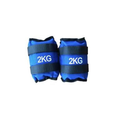 Imagem de Par de peso de tornozelo/pulso: 2 kg, enchimento de areia, nylon, impe
