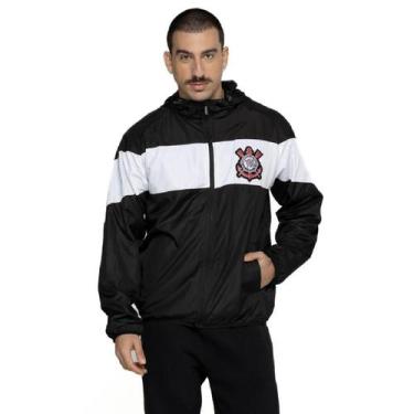 Imagem de Agasalho Corta Vento Com Capuz Jaqueta Frio Corinthians - SPR - Licenc