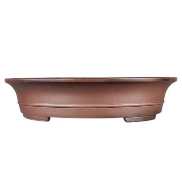 Imagem de Vaso de flores, vaso de flores de argila roxa, vaso de bonsai 63,5 cm, oval, feito à mão, bonsai de pinheiro e cipreste, vasos grandes