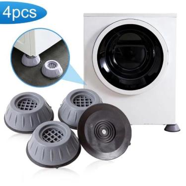 Imagem de Kit 4 Pés Anti Vibração Maquina de Lavar Secadora Geladeira - Ami