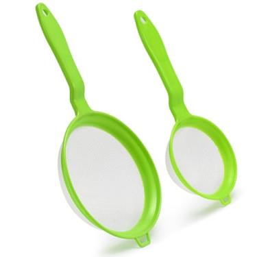 Imagem de Luckyiren Conjunto de coador de kefir, peneira de plástico não metálica de 2 tamanhos com malha fina para grãos de kefir, kefir de leite, kefir de água e kombucha - durável, grau alimentício e fácil