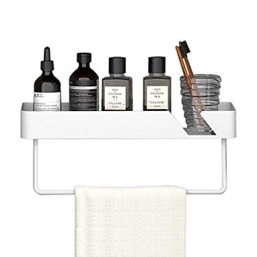 Imagem de WYUYIWH Prateleira de chuveiro montada na parede Suporte de chuveiro sem perfuração, adesivo antiferrugem de alumínio para cozinha e banheiro-branco_B1 camada 55 cm