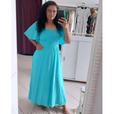 Imagem de vestido azul bebê, longo, - .