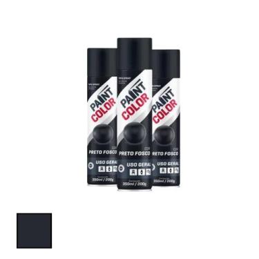 Imagem de Tinta spray uso geral PRETO FOSCO - Print color 