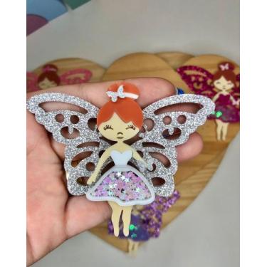 Imagem de Fada asa glitter - Raylyce , Branco, P