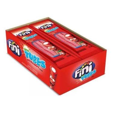 Imagem de Bala Fini Tubes Morango Ácido C/12 Uni 204g, 1 Caixa com 12 pacotes, M