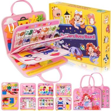 Imagem de Busy Board Goobaetoy para crianças de 2 a 4 anos, menina 30 em 1