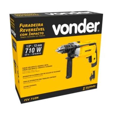 Imagem de Furadeira De Impacto Mandril 1,2 13 mm Vonder FIV710N 710w 220v Ergonô