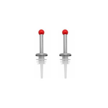 Imagem de Bico Dosador de Azeite Garrafas Bebidas Inox e Tampa 2un