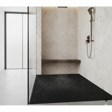 Imagem de Tapete Luxo Antiderrapante Para Box, Banheiros, Banheiras, Cozinhas, Lavanderias e Areas Umidas. (Preto, 120x80)