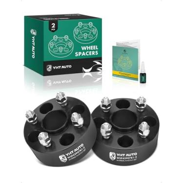 Imagem de YHTAUTO Espaçadores de roda centrados no cubo de 4 x 100 mm, 5 cm, compatíveis com modelos Honda, Acura, Kia, Mini e Mitsubishi, Integra, CRX, espaçadores de pneu com pinos de grau M12 x 1,5 e 12,9