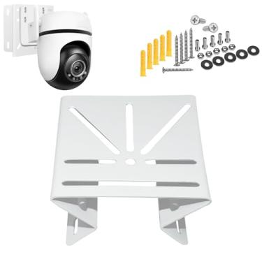 Imagem de Suporte universal de canto para câmera de segurança, suporte de canto externo para câmera PTZ, instalação de adaptador de sistema de câmera de vigilância CCTV