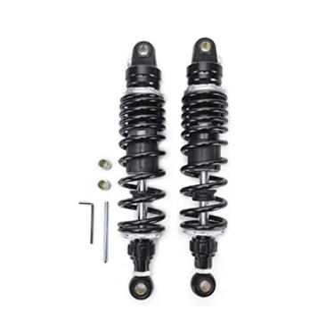 Imagem de Hegeiis Amortecedor de ar universal de 370 mm, 370 mm, 37 cm, 7 mm, suspensão traseira, quadriciclo, scooter, bicicleta suja, ajustável, inflável e amortecimento de ar