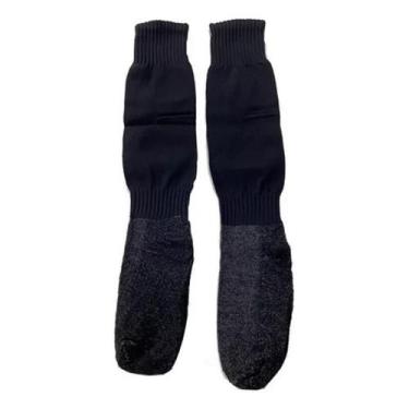 Imagem de Meião Kanxa Juvenil Futebol Esporte Tam 33/38 - Multicores, Preto, 33/