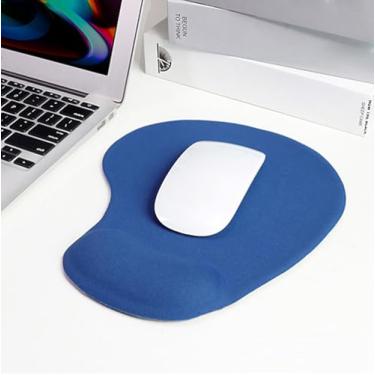 Imagem de Mouse pad para escritório e casa com suporte de pulso em gel - ergonômico, de silicone, antiderrapante, para jogos, descanso de pulso - design, gamepad mouse pad base de borracha para laptop