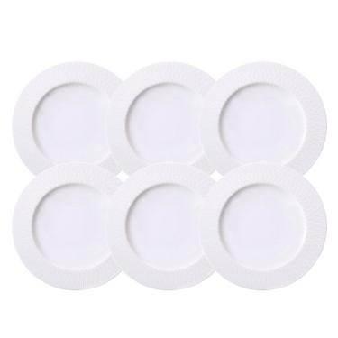 Imagem de Jogo Pratos Rasos Santorini 28Cm 6 Pçs Porcelana Tramontina