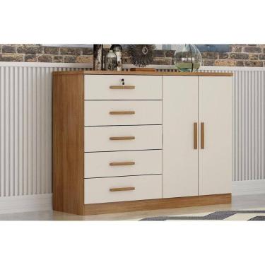 Imagem de Cômoda Solteiro Space C- 2 Portas E 5 Gavetas Cumaru-fendi 25 - Horizonte