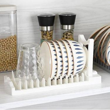 Imagem de Escorredor de Pratos e Talheres Dobrável, Escoamento Rápido, Para Pia e Bancada, Organizador para Cozinha, Capacidade 13 Pratos, Material Premium