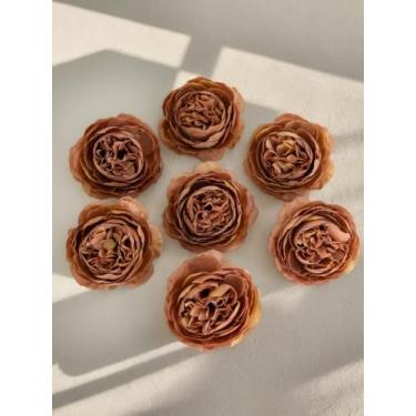 Imagem de 5 peças de flores artificiais, casa, escritório, festa de casamento, decoração de bar (5 café claro)