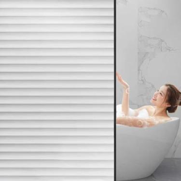 Imagem de Película de privacidade para janela fosca, tamanho: 30 x 199 cm, cortina de proteção UV, adesivos de janela autoestáticos não pegajosos, adequados para decoração de casa, reutilizáveis sem deixar