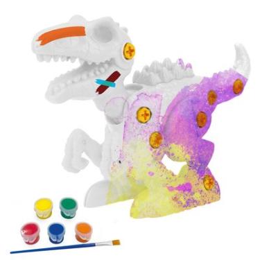 Imagem de QUEBRA CABECA MONTA E PINTA DINO 3D 6309 - PLAYDUO