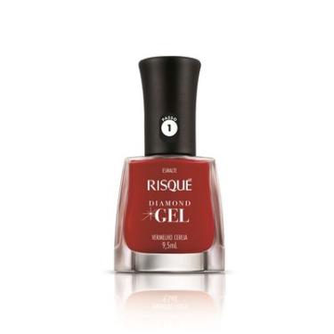 Imagem de Esmalte Risqué Diamond Gel Vermelho Cereja Cremoso 9,5ml