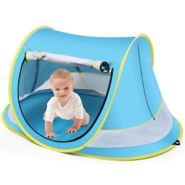 Imagem de Tenda de praia para bebês Kapeazo Sun Shade com mosquiteiro UPF 50+