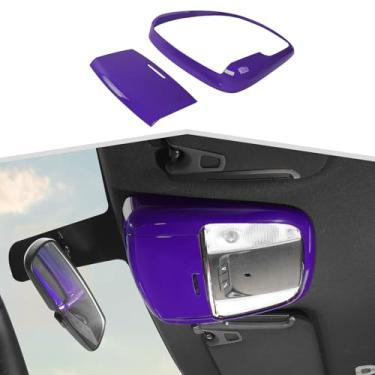 Imagem de Amayum Painel de luz de leitura de teto frontal adequado para Dodge Charger Durango 2011+/Chrysler 300C 2011+ capa de lâmpada de leitura de teto frontal, acessórios interiores, roxo
