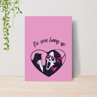 Imagem de Quadro Ghost Face Panico Terror A4  Placa MDF 15 - Lomi Art