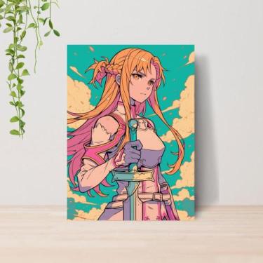 Imagem de Quadro Sword Art Online SAO Anime A4  Placa MDF 03 - Lomi Art