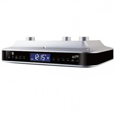 Imagem de iLive Wireless Under Cabinet Bluetooth FM Radio, 9,09 X 7,32 X 6,44 polegadas, inclui ferragens de montagem (IKB318S)
