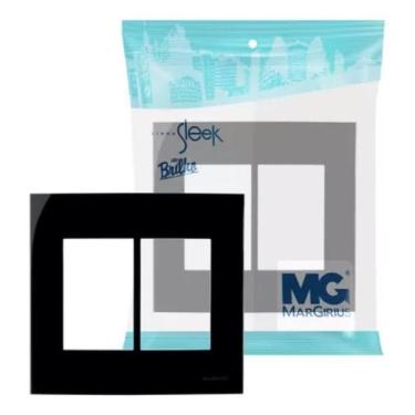 Imagem de Placa 4x4 6 Postos Sleek Preta- Ebony Margirius Preta