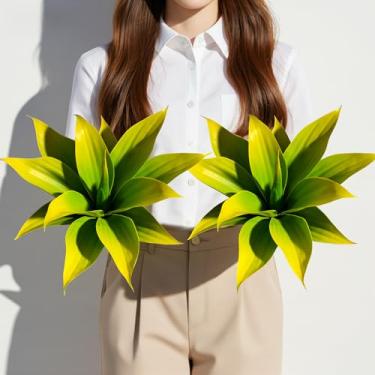 Imagem de Ttranewsoo Plantas artificiais de agave, grandes e resistentes a UV, 30,5 cm, para decoração interna e externa, plantas tropicais, suculentas, vegetação, decoração interna (pacote com 2 unidades