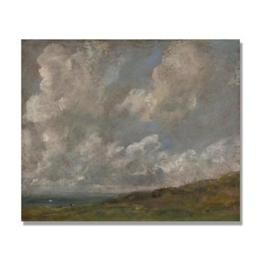 Imagem de NHLDZYH Arte de parede John Constable, (Cloud Study 13), pôster de pinturas famosas, decoração de parede com impressão de imagem retrô de romantismo. Apenas tela 60 x 72 cm - 23,6 x 28,3 pol