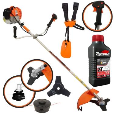 Imagem de Roçadeira Profissional Lateral Vulcan Vr620h À Gasolina 2 Tempos 62cc 3hp + Óleo Toyama Fg50 500ml 2t