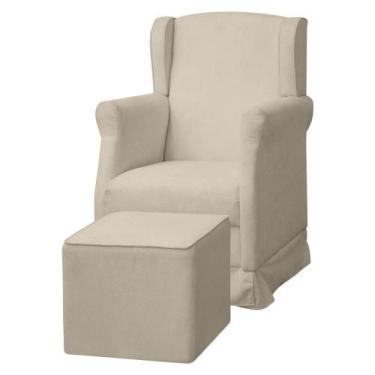 Imagem de Poltrona De Amamentação Com Balanço e Puff Doçura Bouclê - SOFA STORE,