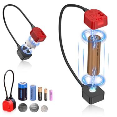 Imagem de Testador de bateria magnético portátil para AA AAA C CR2032, verificador de bateria universal compacto com 3 luzes indicadoras para CR2025 CR2450 LR44 Double Triple A D 1.5V 3V 3.7V Button Coin Cell