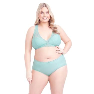 Imagem de HIPS & Curves Sutiã feminino plus size - costas nadador Vera, Azul, 16 Plus
